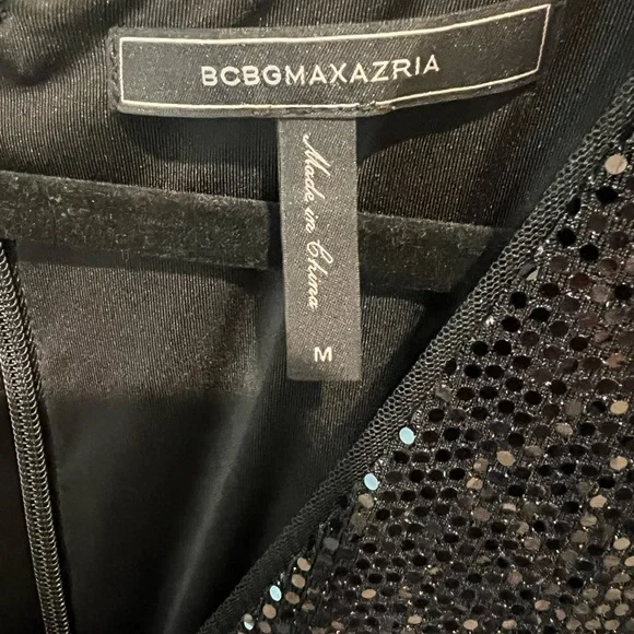 BCBG Max Azria Sequin & Feather Cocktail Dress - Picture 2 of 8